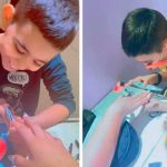¡Increíble! niño pone uñas acrílicas para operación de su hermano ¡Increíble! niño pone uñas acrilicas para operación de su hermano