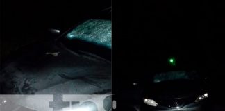 Vehículo toma Fuego en el KM 217 en Villa Sandino, Chontales