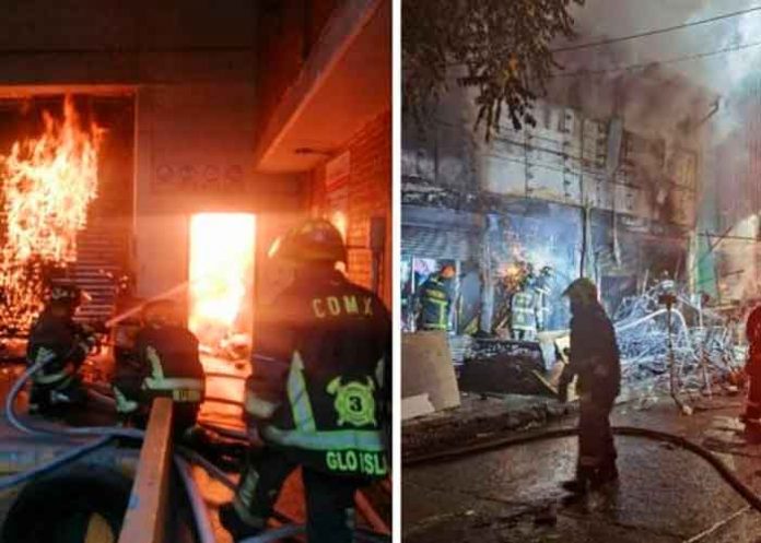 7 Incendio consume fábrica de bicicletas en México