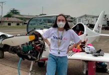 La piloto más joven en dar la vuelta al mundo volando en solitario