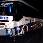 Choque entre moto y un bus deja un lesionado en Santo Tomás, Chontales Escena del accidente de tránsito en Chontales