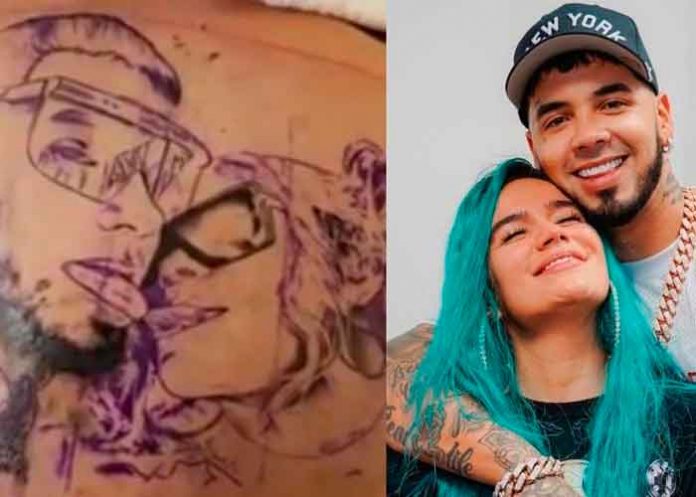 ¡Ya murió todo! Anuel se tapa el tatuaje que tenía en la espalda