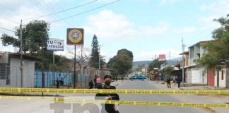 Lugar donde se registró una balacera en un barrio de Estelí