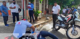 Escena del accidente de tránsito en la Colonia Centroamérica, Managua