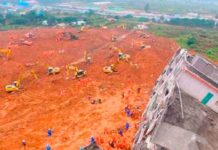 14 muertos por el desprendimiento de tierra en una obra en China