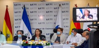 Conferencia de prensa del CNU en Nicaragua