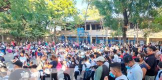 Entrada a clases en el colegio Salomón Ibarra Mayorga, Managua