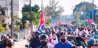Realizan movilizaciones en Cuba contra el bloqueo de Estados Unidos