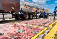 Incautan droga valorada en 13 millones de dólares en Rivas, Nicaragua Incautación de drogas en puesto fronterizo de Rivas, Nicaragua