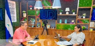 Xiomara Mena, directora de CETREX, hablando de exportaciones en Nicaragua