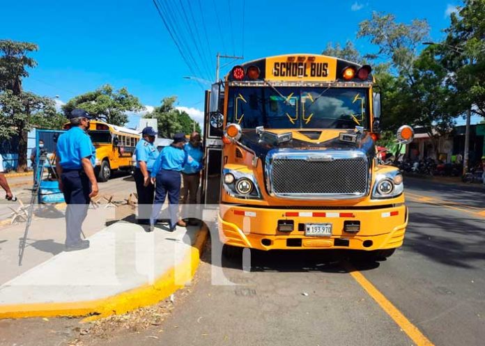 Inspección de unidades de transporte estudiantil en Nicaragua