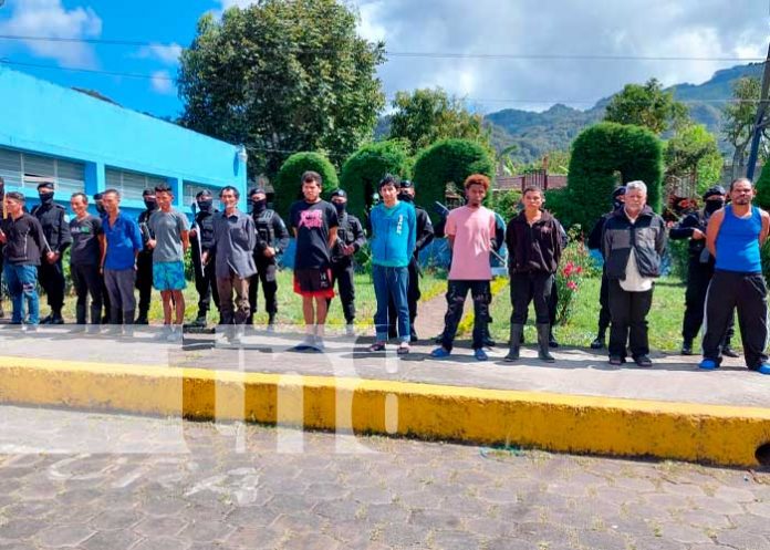 Delincuentes presos gracias a la policía en Jinotega
