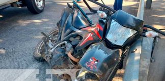 Choque de motociclistas en Ctra. Vieja a León, Managua