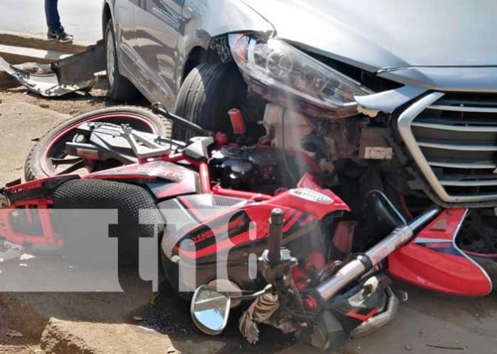 Escena del accidente de tránsito en Managua