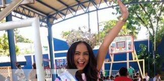 Ambiente en celebración de colegio en Managua junto con Miss Teen
