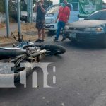 Escena de aparatoso accidente en Managua