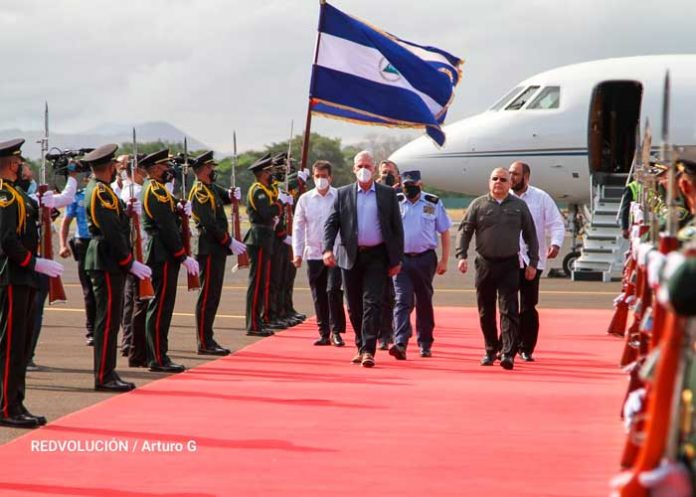 Llegada del presidente de Cuba, Miguel Díaz-Canel, a Nicaragua