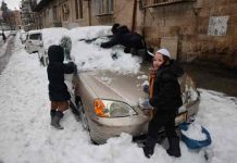 Fuerte temporal cubre de nieve Jerusalén