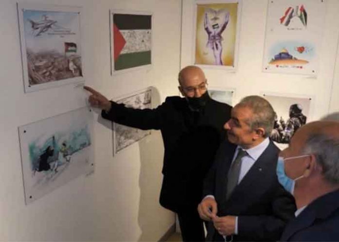 Inauguran Exposición de Caricaturas “Palestina y Yasser Arafat”
