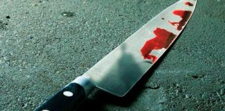 Imagen referencial de un cuchillo con sangre