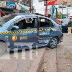 Chocan a taxista en Managua y termina dentro de una vulcanización Aparatoso choque en la Carretera Norte, Managua