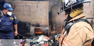 Incendio en una vivienda del barrio Hilario Sánchez, Managua