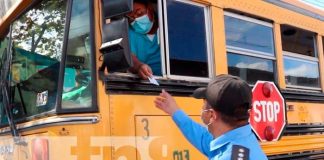 Inspección de transporte escolar en León
