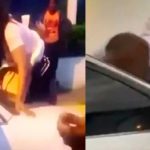 "Cachuda" se abalanza como fiera al carro del marido saliendo de motel