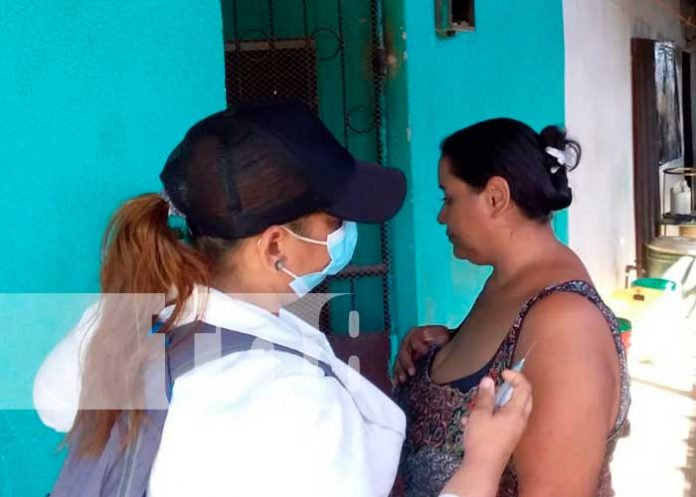 Jornada de vacunación en el barrio Hilario Sánchez, Managua