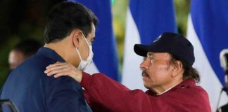 Encuentro entre Nicolás Maduro, presidente de Venezuela y Daniel Ortega, presidente de Nicaragua