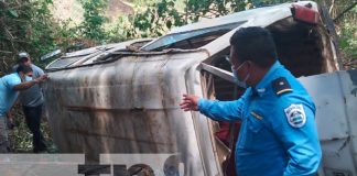 Accidente en carretera a Ticuantepe