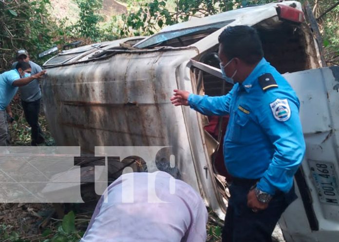 Accidente en carretera a Ticuantepe