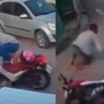 Usa su casco para defenderse y evita el robo de su motocicleta (Video) Hombre en Brasil impide robo usando su casco