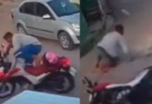 Usa su casco para defenderse y evita el robo de su motocicleta (Video) Hombre en Brasil impide robo usando su casco