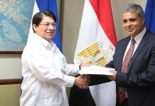 Mensaje al Presidente de la República Árabe de Egip-to Hermandad Nicaragua y Egipto