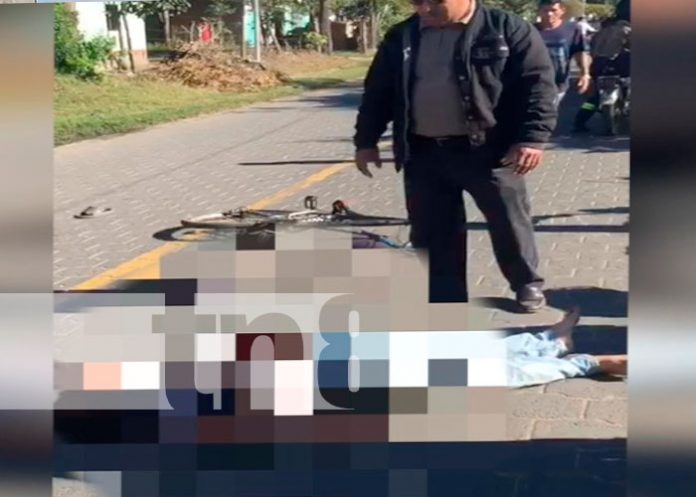 Ciclista y motociclista implicado en accidente de tránsito en Jalapa