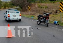 Hombre lesionado tras accidente de tránsito en Chontales Hombre lesionado tras accidente de tránsito en Chontales