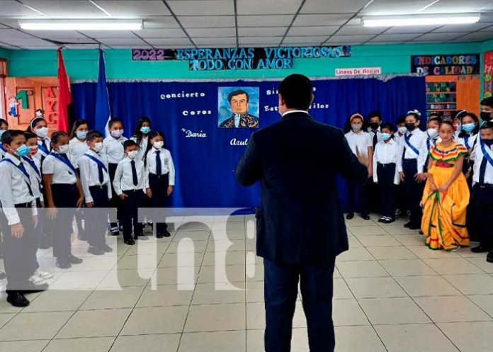 Niñez de Boaco rinden homenaje al poeta Rubén Darío