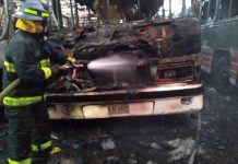 Honduras: Incendio es provocado por una presunta extorsión Bus incendiado en Honduras por extorsión