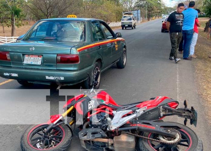 Accidente de tránsito en Juigalpa deja dos lesionados