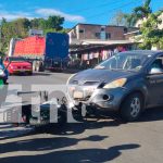 Motociclista lesionado al impactar con un taxi en Juigalpa, Chontales