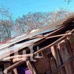Fuertes vientos en Carazo afecta una humilde vivienda Vivienda en peligro de caer en Carazo