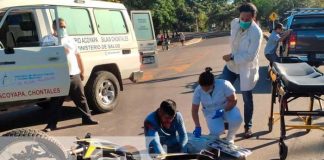 Dos personas lesionadas en accidente de tránsito en Lovago Chontales