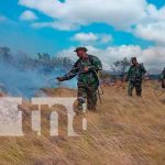 Sofocación de incendio agropecuaria y forestal en Zona Hato Grande en Juigalpa Incendio no pasa a más gracias a la intervención de las autoridades