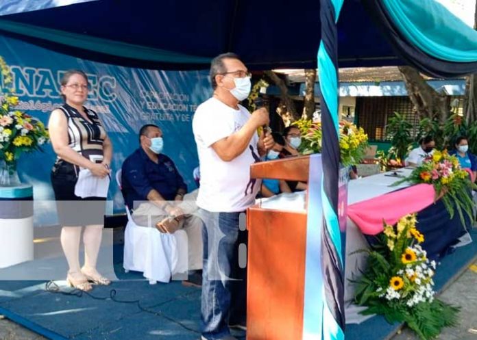 Inauguran año lectivo 2022 en el tecnológico Hugo Chávez en Managua