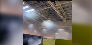 Oficinista casi incendia el edificio en México