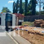 Pérdidas materiales en accidente sobre la Carretera Masaya a Tipitapa Accidente de tránsito con camión en Carretera Masaya a Tipitapa