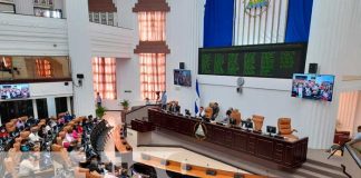Sesión parlamentaria en la Asamblea de Nicaragua