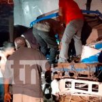 Prensado en chatarra: Fatídico accidente cobra una vida en Matagalpa Escena del mortal choque en Sébaco, Matagalpa