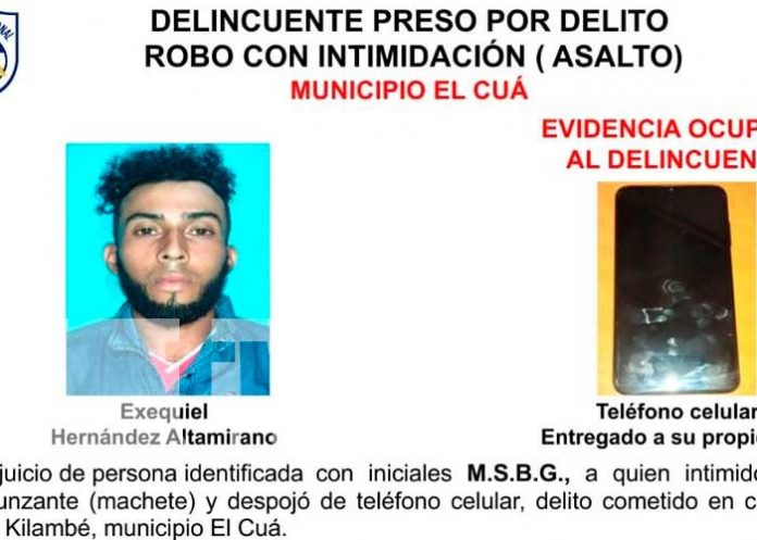 Informe policial en Jinotega